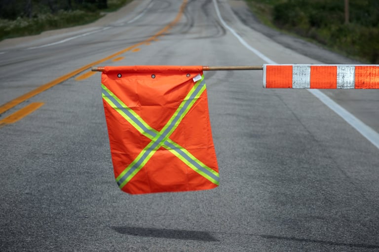 Large scale highway construction project